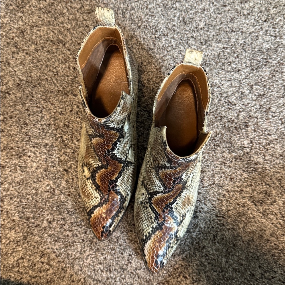 SOLD 
Snakeskin Ankle Boots - Picture 2 of 8
